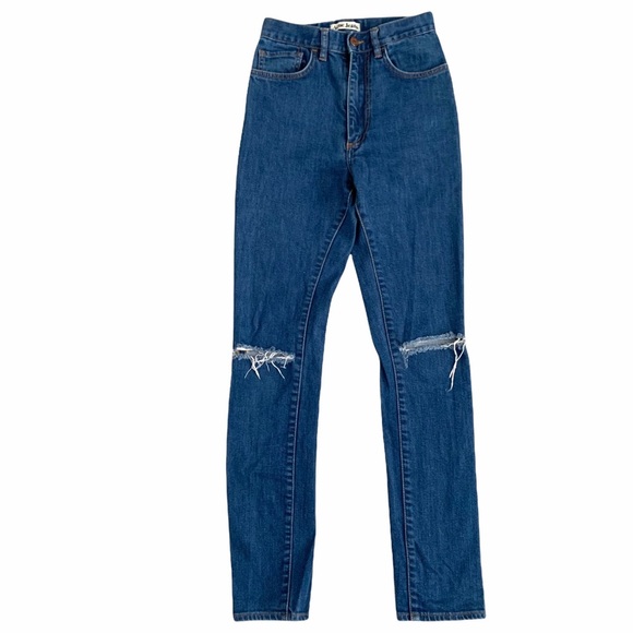 Acne Jeans ‘Needle’ High Rise Skinny in Soul Blue - Picture 1 of 8